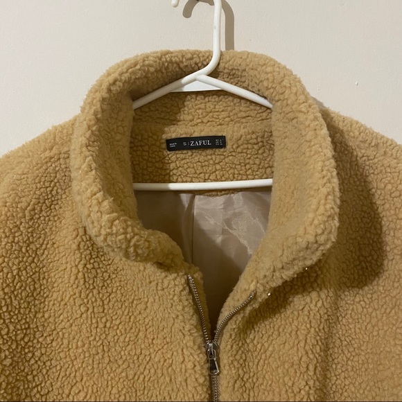 ZAFUL Fluffy Zip Up Winter Teddy Coat - Picture 4 of 4
